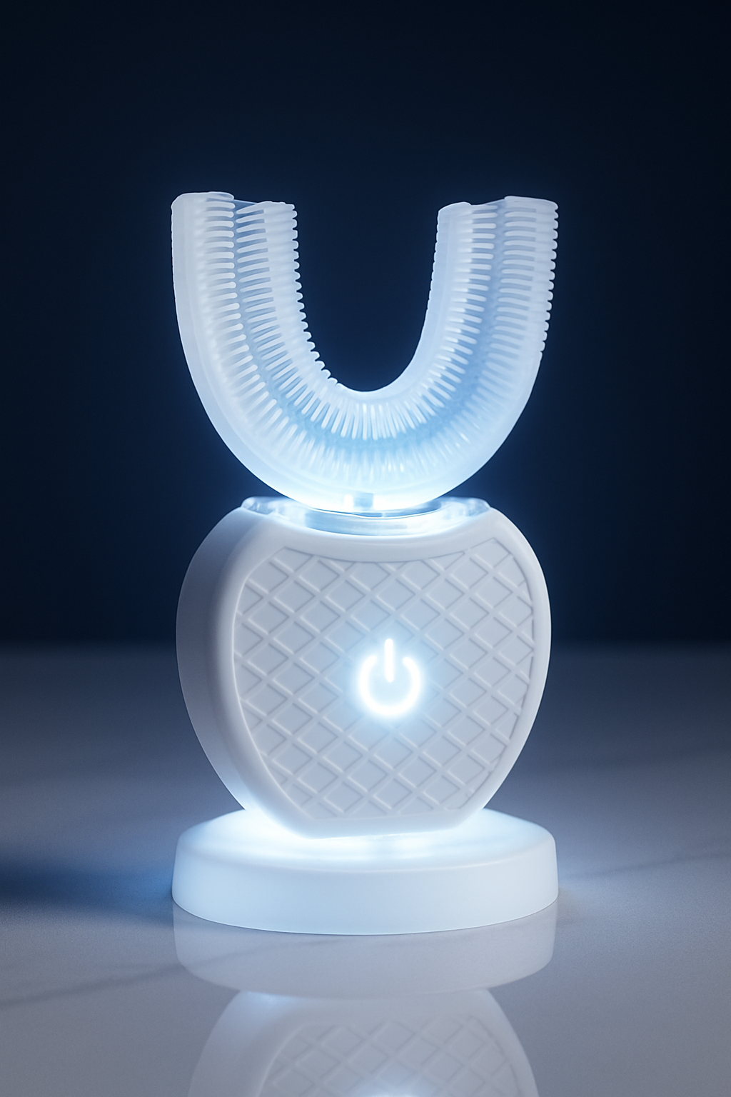CleanTech™ 360 Hands-Free Ultrasonic Toothbrush — 10-Second Smart Clean & LED Whitening