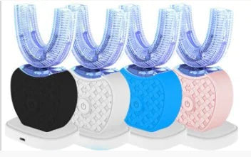 CleanTech™ 360 Hands-Free Ultrasonic Toothbrush — 10-Second Smart Clean & LED Whitening