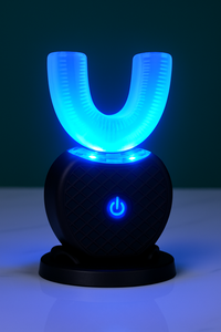 CleanTech™ 360 Hands-Free Ultrasonic Toothbrush — 10-Second Smart Clean & LED Whitening